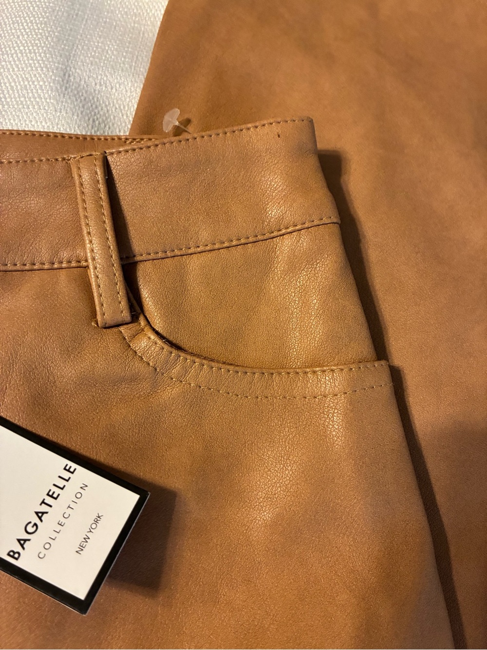 bagatelle Brown Faux Leather Cargo Pants Sz XS NWT/0449 - Picture 4 of 12